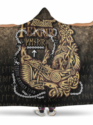 Fenrir Ragnarok Viking Monster Wolf Hooded Blanket