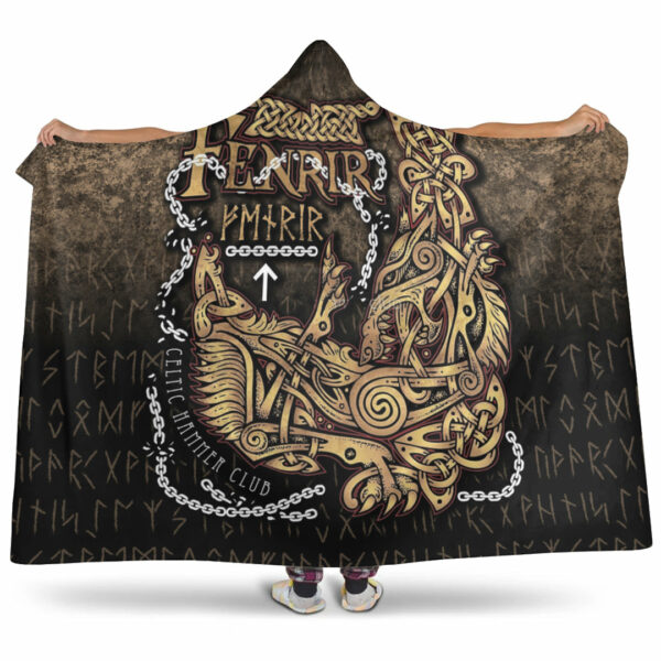 Fenrir Ragnarok Viking Monster Wolf Hooded Blanket