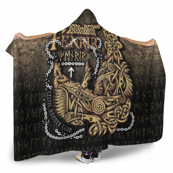 Fenrir Ragnarok Viking Monster Wolf Hooded Blanket - Image 2