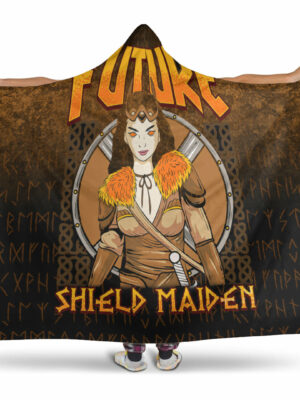 Future ShieldMaiden Viking Hooded Blanket