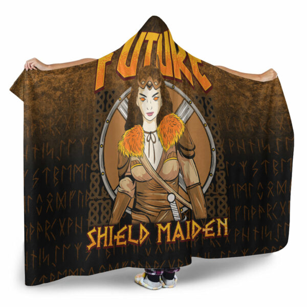 Future ShieldMaiden Viking Hooded Blanket - Image 2