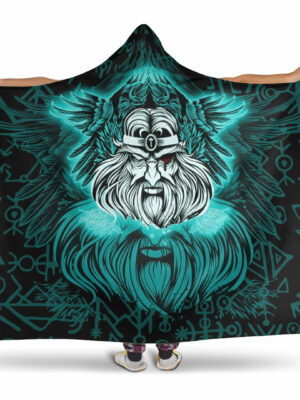 Gifts Fleece Sherpa Blanket Personalized Viking Hooded Blanket