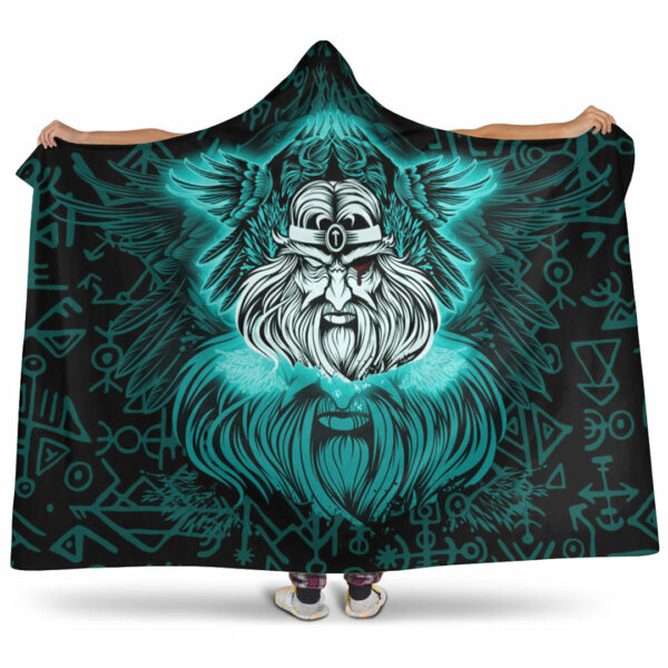 Gifts Fleece Sherpa Blanket Personalized Viking Hooded Blanket