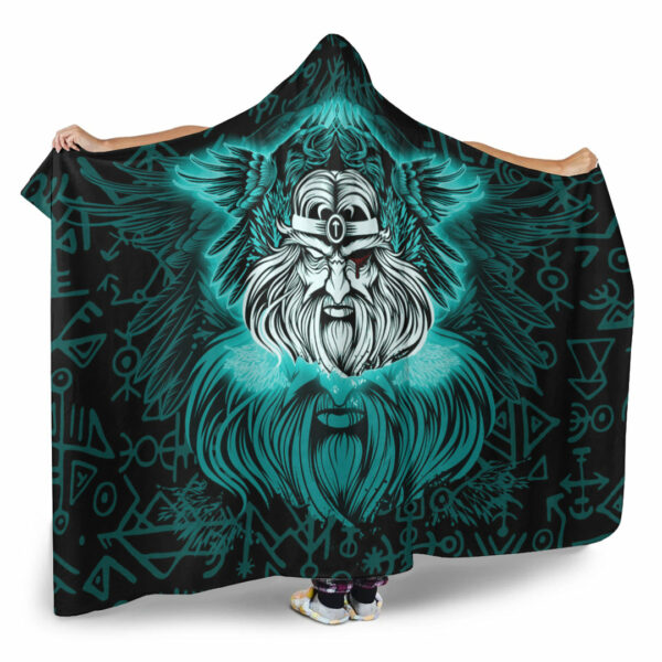 Gifts Fleece Sherpa Blanket Personalized Viking Hooded Blanket - Image 2