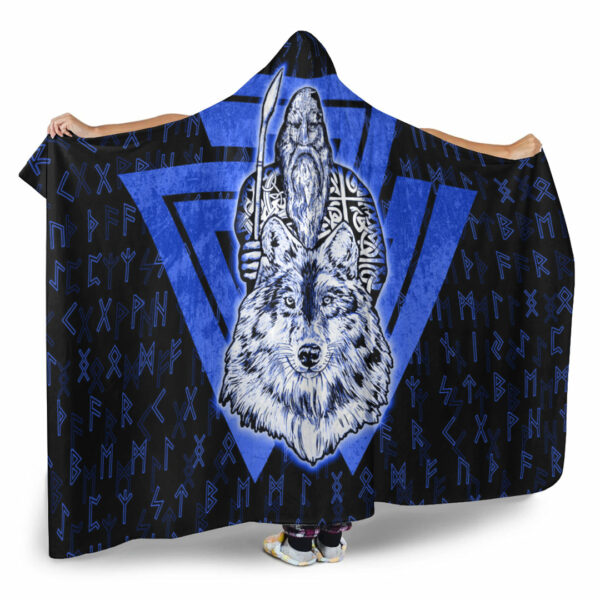 Gifts Fleece Sherpa Blanket Viking Hooded Blanket - Image 2