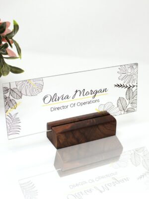 Personalized Desk Name Plaque, Acrylic Office Plaque With Name Best Boss Gifts