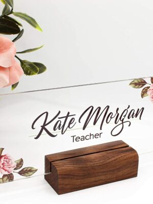 Personalized Desk Name Plate Plaque Unique Gift For Office Décor Teacher Name Plate