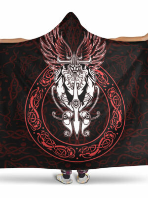 Personalized Fleece Blankets Viking Hooded Blanket, Viking Style Hooded Blanket