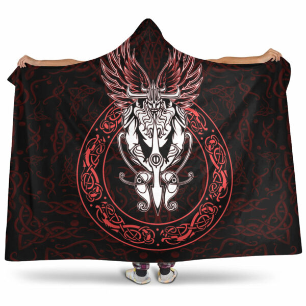 Personalized Fleece Blankets Viking Hooded Blanket, Viking Style Hooded Blanket