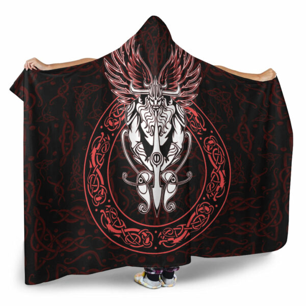 Personalized Fleece Blankets Viking Hooded Blanket, Viking Style Hooded Blanket - Image 2
