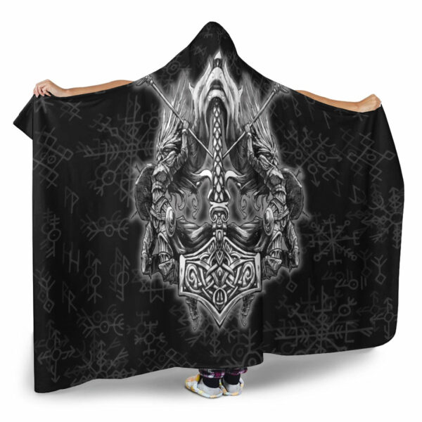 Personalized Viking Hooded Blanket Fleece Blankets - Image 2