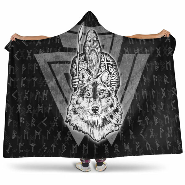 Personalized Viking Hooded Blanket Gifts Fleece Sherpa Blanket