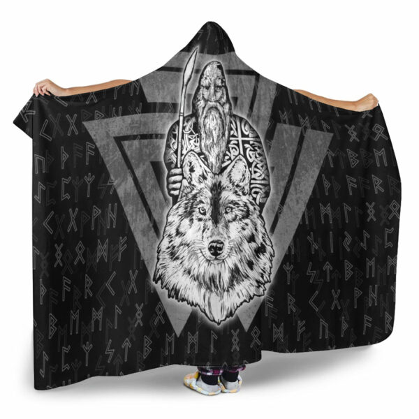 Personalized Viking Hooded Blanket Gifts Fleece Sherpa Blanket - Image 2