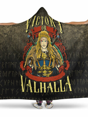 Personalized Viking Victory or Valhalla Hooded Blanket