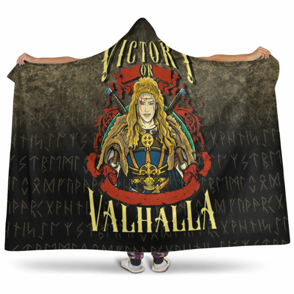 Personalized Viking Victory or Valhalla Hooded Blanket