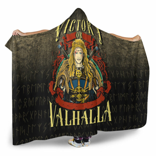 Personalized Viking Victory or Valhalla Hooded Blanket - Image 2