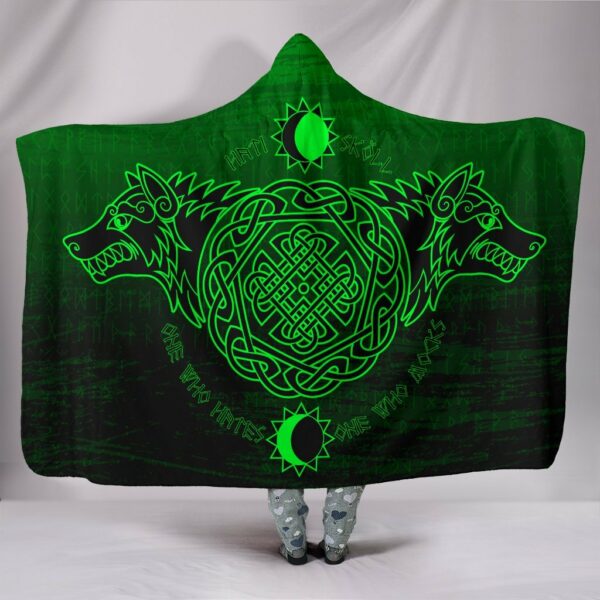 Skoll and Hati Viking Hooded Blanket