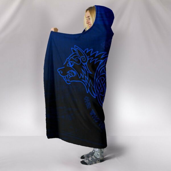 Skoll and Hati Viking Hooded Blanket Gifts Fleece Sherpa Blanket - Image 3