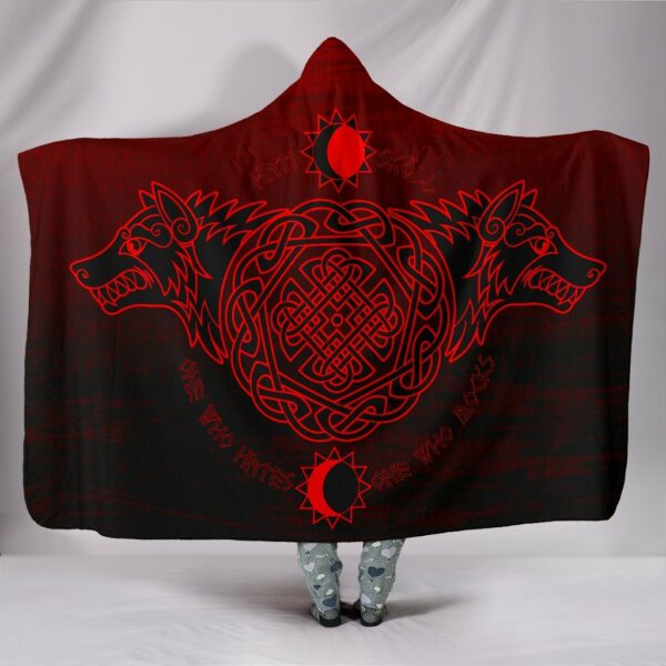 Skoll and Hati Viking Style Hooded Blanket